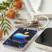 ✨ Metallic Apple-ontwerp voor moderne sleutelacces Sleutelhanger (Voorkant Rechts)