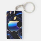 ✨ Metallic Apple-ontwerp voor moderne sleutelacces Sleutelhanger (achterkant)
