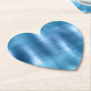 Metallic Aqua Blue Kartonnen Onderzetters