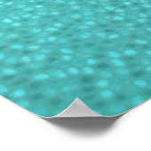 Metallic Aqua Blue Peacock Feather Poster (Hoek)