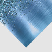 Metallic Aqua Blue Sparkle Glitter Tissuepapier (Detail)