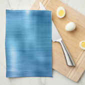 Metallic Aqua Blue Theedoek (Quarter Fold)