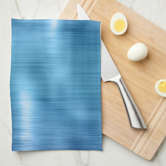 Metallic Aqua Blue Theedoek (Quarter Fold)