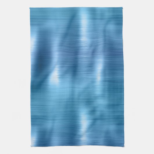 Metallic Aqua Blue Theedoek (Verticaal)