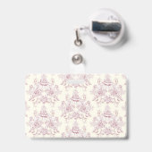 Metallic art nouveau design, , elegant, chic, badge (Back with Retractable)