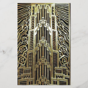 Metallic art nouveau design, , elegant, chic, briefpapier