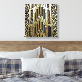 Metallic art nouveau design, , elegant, chic, canvas afdruk (Insitu (Slaapkamer))