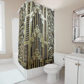 Metallic art nouveau design, , elegant, chic, douchegordijn (In situ)