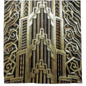 Metallic art nouveau design, , elegant, chic, douchegordijn (Voorkant)