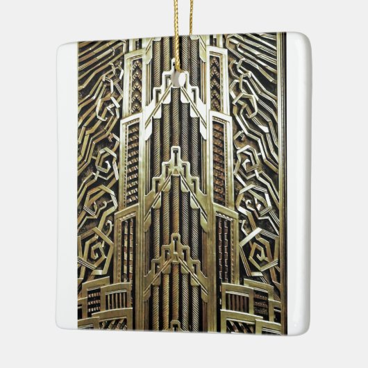 Metallic art nouveau design, , elegant, chic, keramisch ornament (Links)