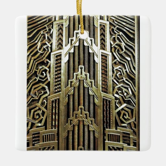 Metallic art nouveau design, , elegant, chic, keramisch ornament (Voorkant)