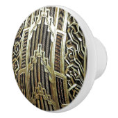 Metallic art nouveau design, , elegant, chic, keramische knop (Rechts)