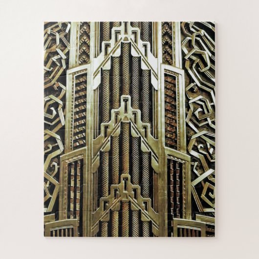 Metallic art nouveau design, , elegant, chic, legpuzzel (Verticaal)
