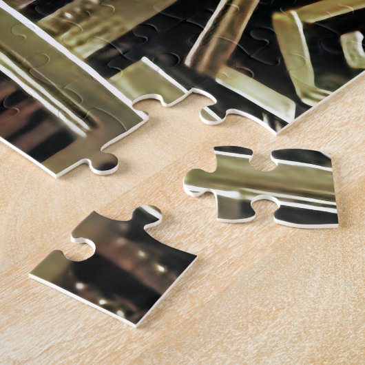 Metallic art nouveau design, , elegant, chic, legpuzzel (Zijkant)