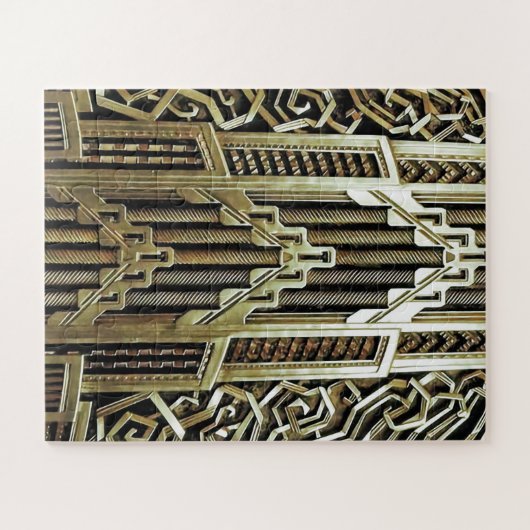Metallic art nouveau design, , elegant, chic, legpuzzel (Horizontaal)
