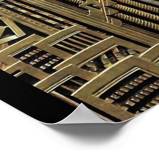 Metallic art nouveau design, , elegant, chic, poster (Hoek)