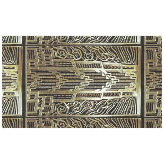 Metallic art nouveau design, , elegant, chic, tafelkleed (Voorkant (Horizontaal))
