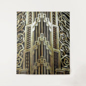 Metallic art nouveau design, , elegant, chic, wandkleed (Voorkant)