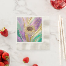 Metallic Art Zonnebloempapier Gecodeerde Cocktail