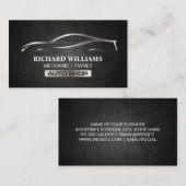 Metallic Auto Sportauto | Mechanische ingenieur Visitekaartje (Voorkant / Achterkant)