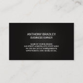 Metallic Auto Sportwagen Logo | koolstofvezel Visitekaartje (Achterkant)