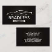 Metallic Auto Sportwagen Logo | koolstofvezel Visitekaartje (Voorkant / Achterkant)