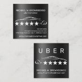 Metallic Automobile Service Car-driver Vierkante Visitekaartje (Voorkant / Achterkant)