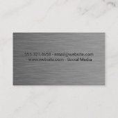 Metallic Background Knife | Chef Visitekaartje (Achterkant)