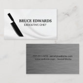 Metallic Background Knife | Chef Visitekaartje (Voorkant / Achterkant)