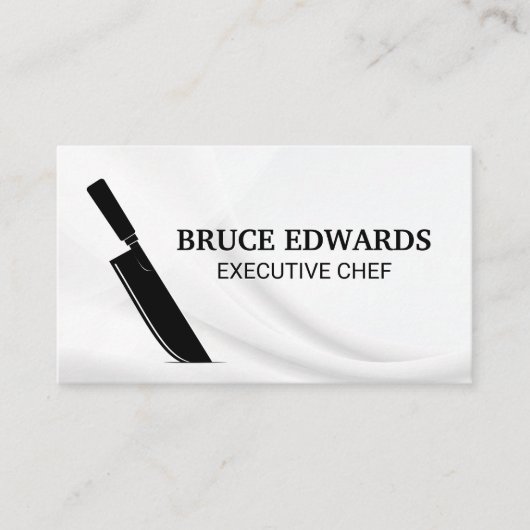 Metallic Background Knife | Chef Visitekaartje (Voorkant)