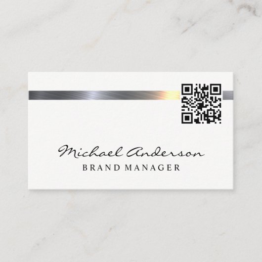 Metallic Bar | QR-code Visitekaartje (Voorkant)