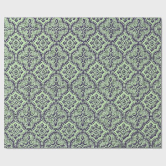 Metallic barokke Pattern Wrapping Paper Cadeaupapier (Vlak)