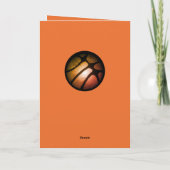 Metallic Basketbal Gelukkige Verjaardag Foto Kaart (Achterkant)