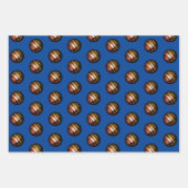 Metallic Basketball Kinder naam Birthday Wrappi Inpakpapier Vel (Voorkant 3)
