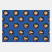 Metallic Basketball Kinder naam Birthday Wrappi Inpakpapier Vel (Voorkant)