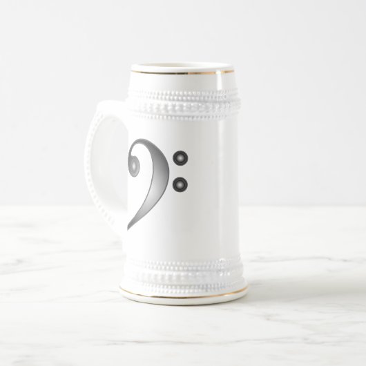 Metallic Bass Clef Bierpul (Voorkant links)