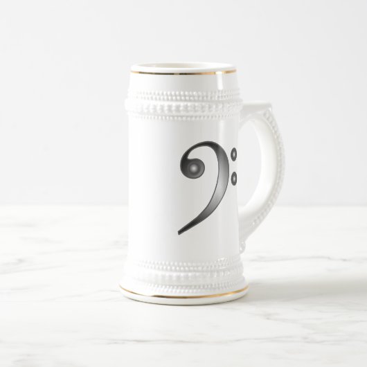 Metallic Bass Clef Bierpul (Voorkant rechts)