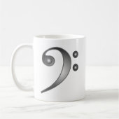 Metallic Bass Clef Koffiemok (Links)