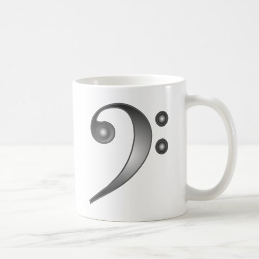 Metallic Bass Clef Koffiemok (Rechts)