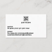 Metallic BBQ Logo | Slank zwart | houtafwerking Visitekaartje (Achterkant)