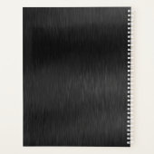 Metallic Black Glitter Personalized Planner (Achterkant)