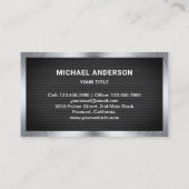 Metallic Black Mesh Handyman Auto Repair Mechanic Visitekaartje (Achterkant)
