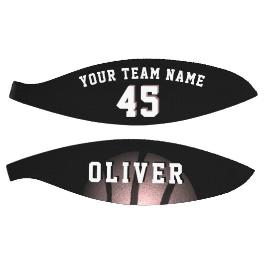 Metallic Black Player Team Name Number Basketbal (Panelen)