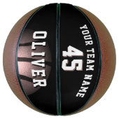 Metallic Black Player Team Name Number Basketbal (Verticaal)