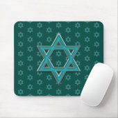 Metallic blau Ster van David Muismat (Met muis)