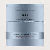 Metallic blauw-tint moderne achtergrond visitekaartje (Buitenkant ongevouwen)