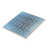 Metallic Blauw Wit Stijlvol Tegeltje (Zijkant)