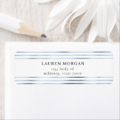 metallic blauwe folie strepen Retouradreslabel Etiket (Insitu)