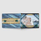 Metallic Blauwe Groen Peacocks op Emerald Green Si Gastenboek (Volledig)