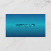 Metallic blauwe textuur borstel aluminium look visitekaartje (Voorkant)